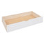 Lit double blanc au-dessus de simple et superposé, pin et contreplaqué, garde-corps de longueur, escalier multifonctionnel, 4 tiroirs de rangement, pas de sommier tapissier, grande capacité-130155722