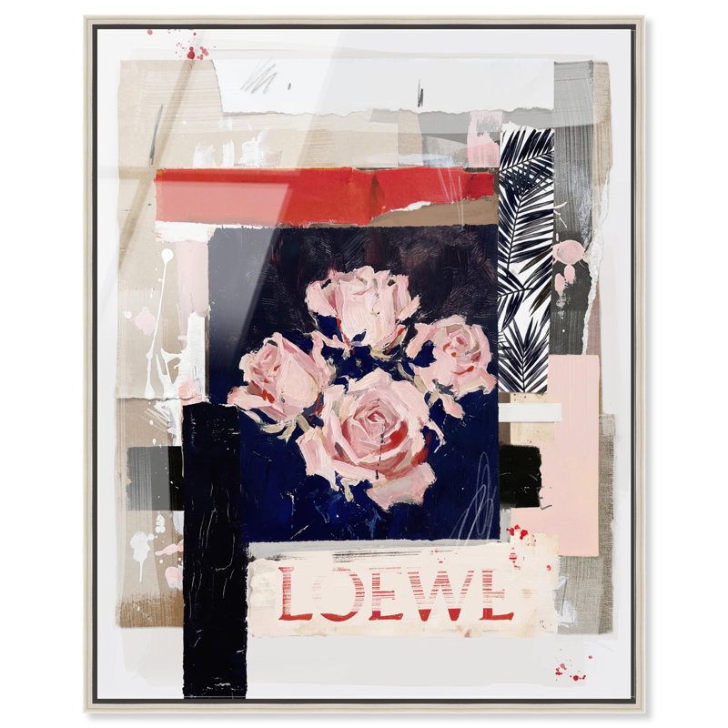 Milano Collage II Print by Oliver Gal, 25"H x 31"W, Silver Floater Frame