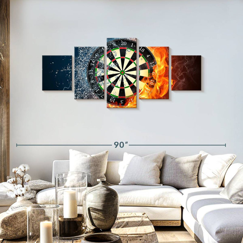 Tableau pour fléchettes, H 30 po x l 68 po