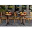 Redus Stacking Patio Dining Side Chair with Cushion