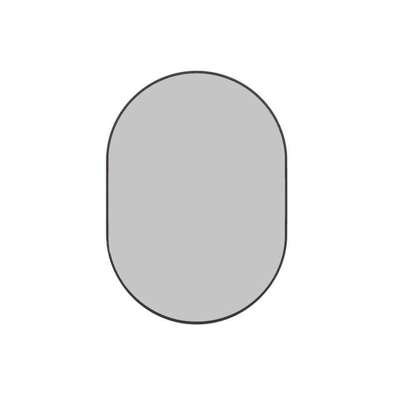Inara Pill Mirror, Black, 28" x 20"