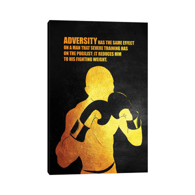 Adversity Fighting Weight by Adrian Baldovino - Wrapped Canvas Gallery-Wrapped Canvas Giclée
