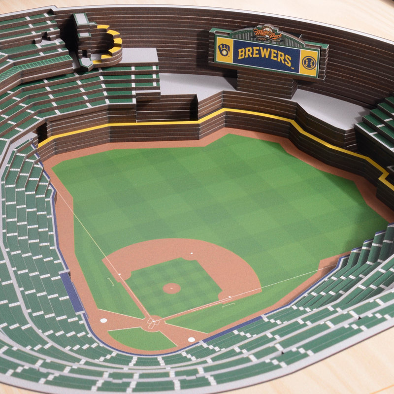 MLB 25-Layer StadiumViews 3D Wall Art, Milwaukee Brewers