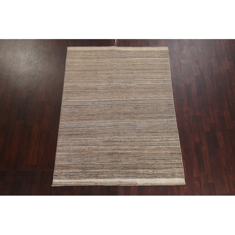 Tapis contemporain contemporain Gabbeh Kashkoli noué à la main 6 x 8