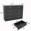 Commode 8 tiroirs 47 "- Commode pour chambre à coucher, grande commode de rangement-65814128