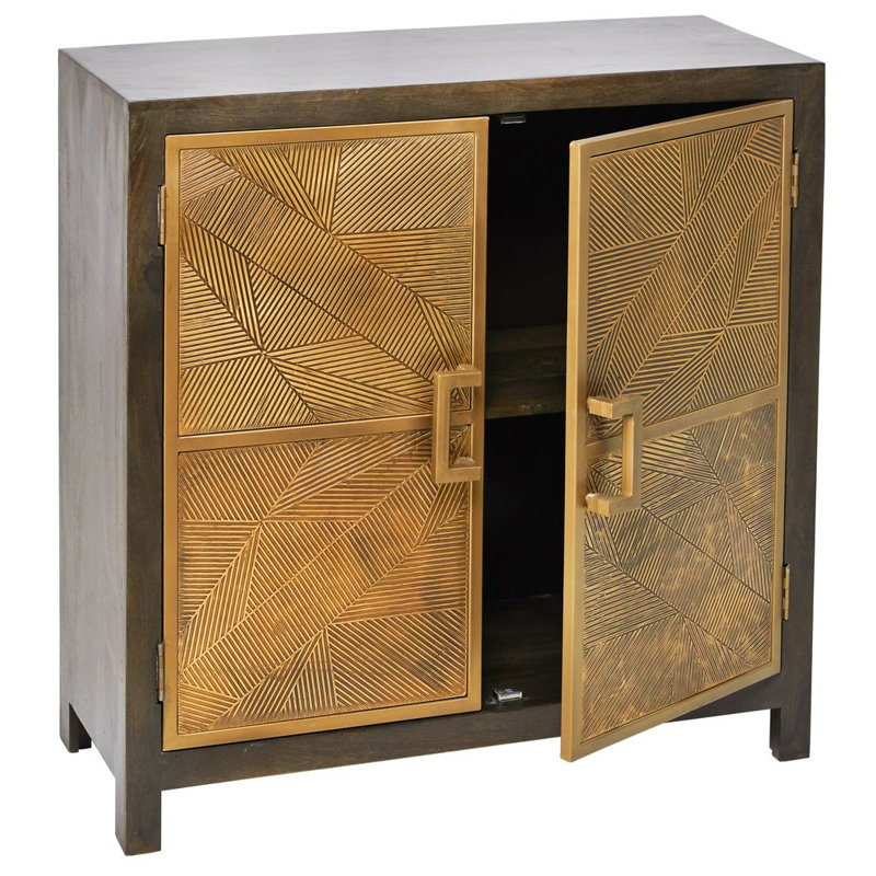 Balhi Solid Wood Accent Cabinet