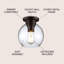 Plafonnier encastré 1 lumière 7,75 po Cearley-1343813124
