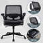 Chaise de bureau avec accoudoirs rabattables, chaise de bureau pivotante pour ordinateur-270550100