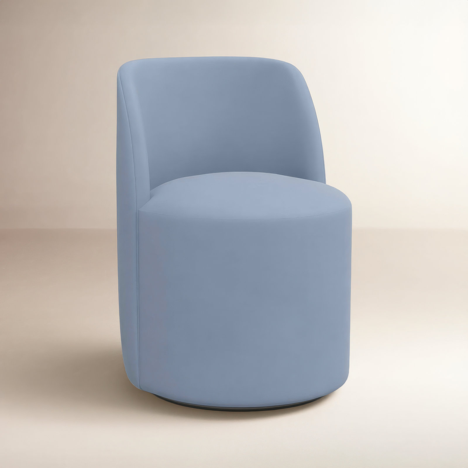 Begonia Swivel Side Chair, Classic Ocean Velvet