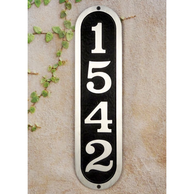 Plaque d’adresse murale sur 1 ligne Ventena