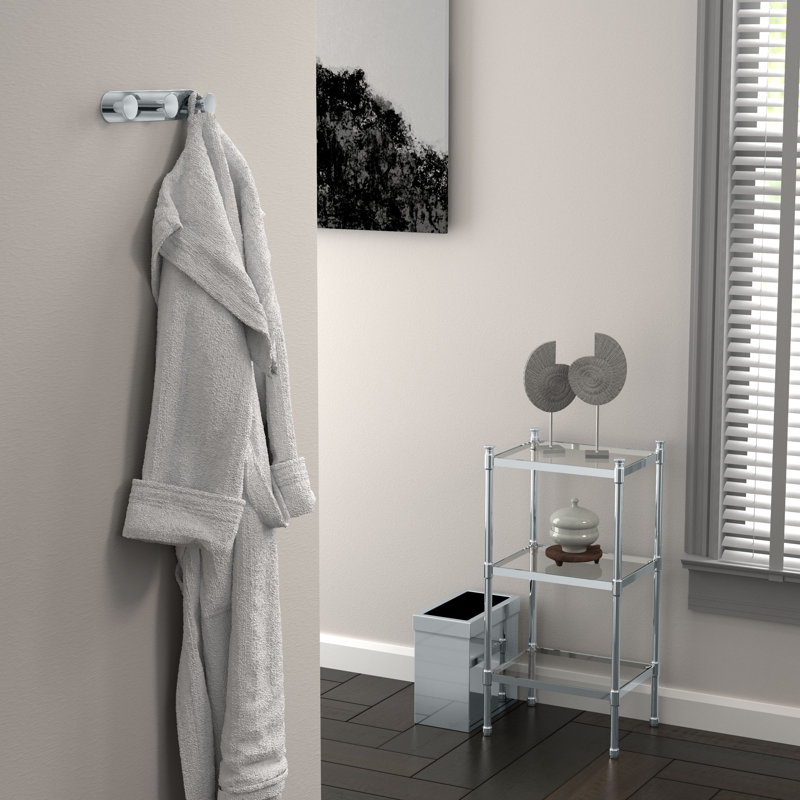 Étagère de salle de bain H 28,25 po x l 14,25 po x p 11,33 po, Nickel satiné