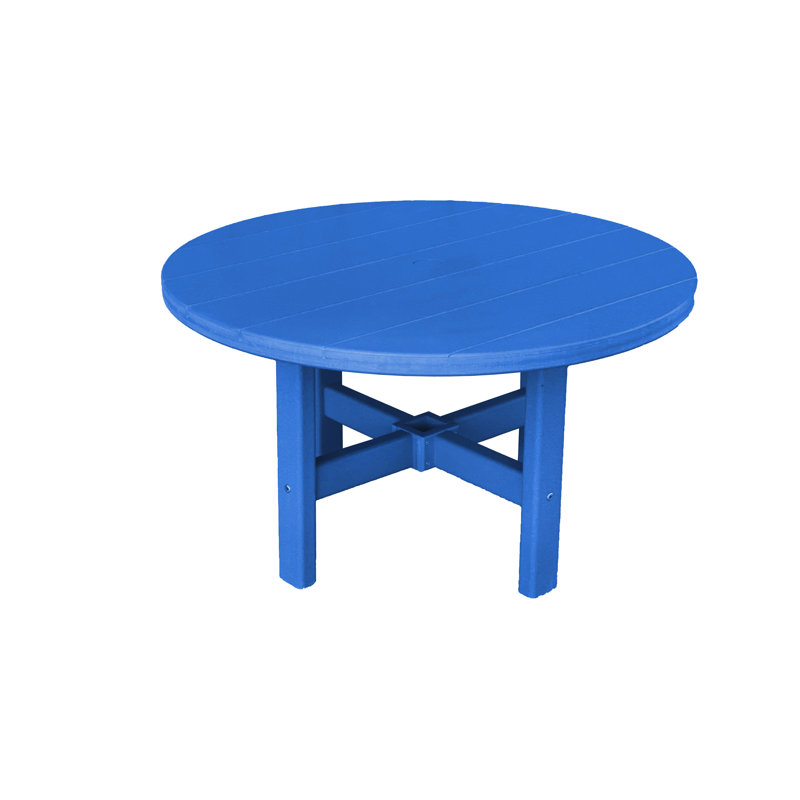 Table basse ronde d'extérieur 35,5 po Glodine, Bleu
