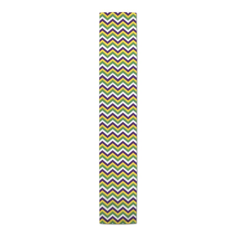 Dani-Lee Chevron Cotton Blend Table Runner