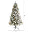 Sapin de Noël floqué avec lumières DEL-1796319352