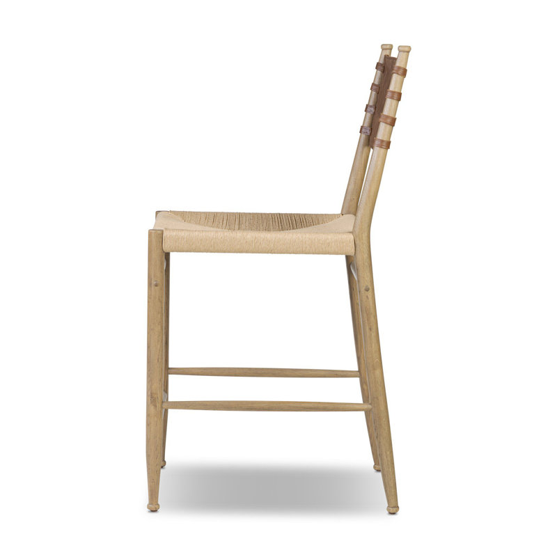 Brielle Upholstered Stool with Solid Wood Frame