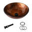 Lavabo vasque circulaire en verre 16,5 "avec bonde escamotable-119283395
