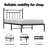 Braxden 12" Metal Bed Frame with Headboard No Mattress-241430122-241430123
