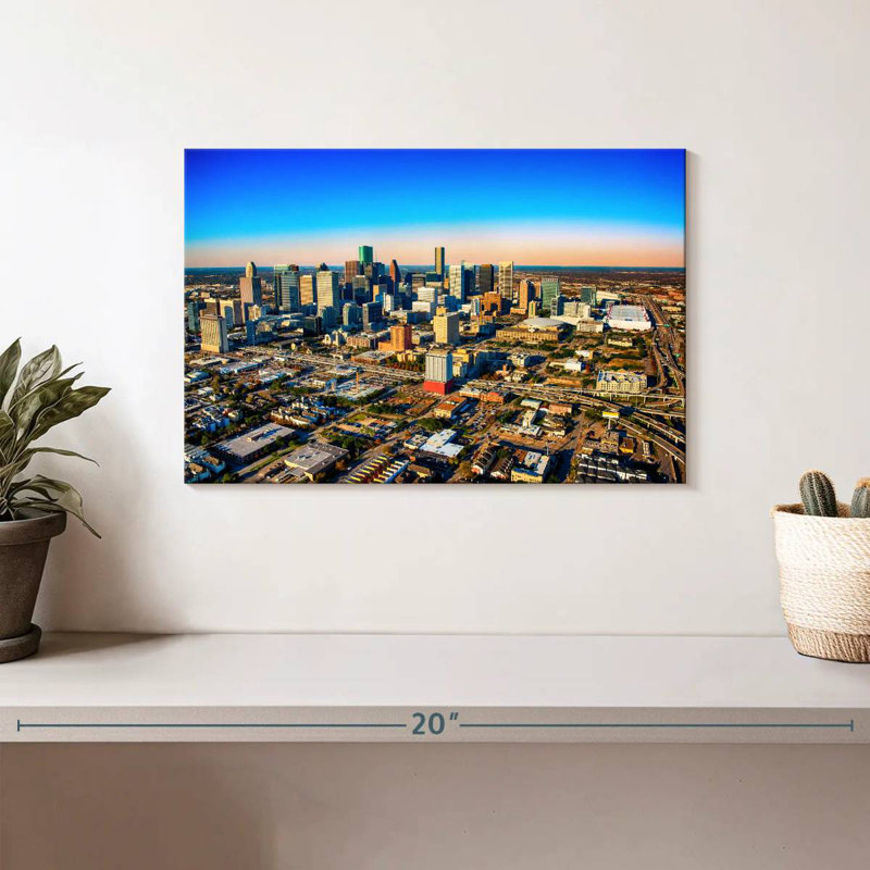Houston Cityscape View, 8" H x 12" W