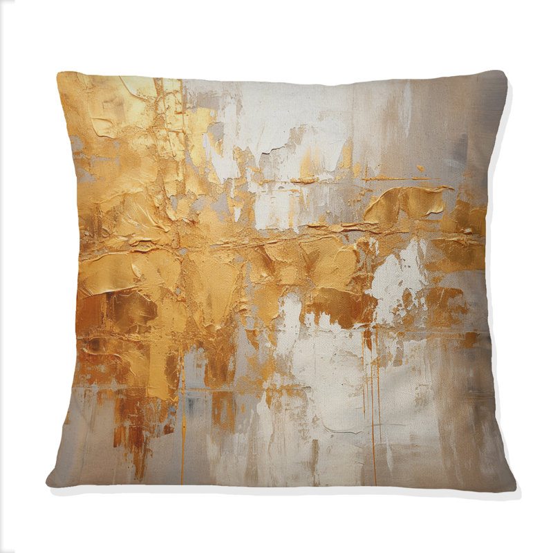 Coussin Golden Gleam VI - Abstract Collages