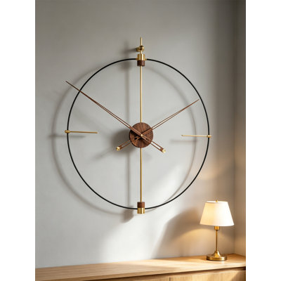 Solid Wood Skeleton Wall Clock