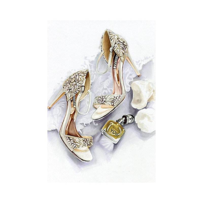 Wedding Look 1 Piece Painting on Canvas, 101.6 cm H x 66.04 cm W x 1.91 cm D, Wrapped Canvas
