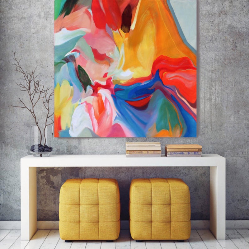Volcano 2 Painting Canvas by Irena Orlov