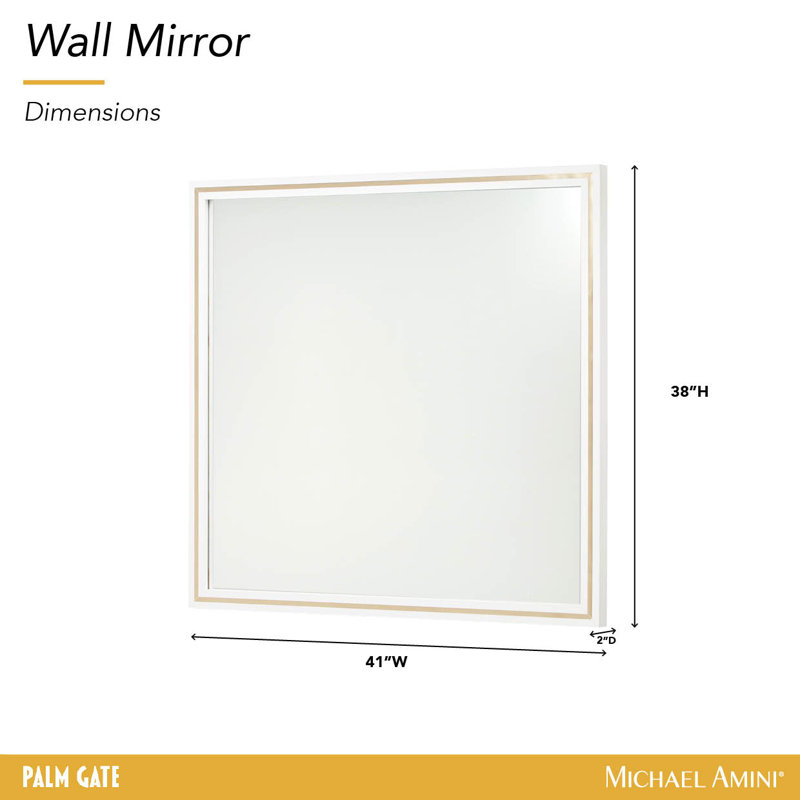 Palm Gate Wall Mirror - Cloud White