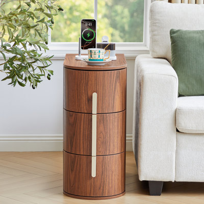 Table de bout avec 3 tiroirs