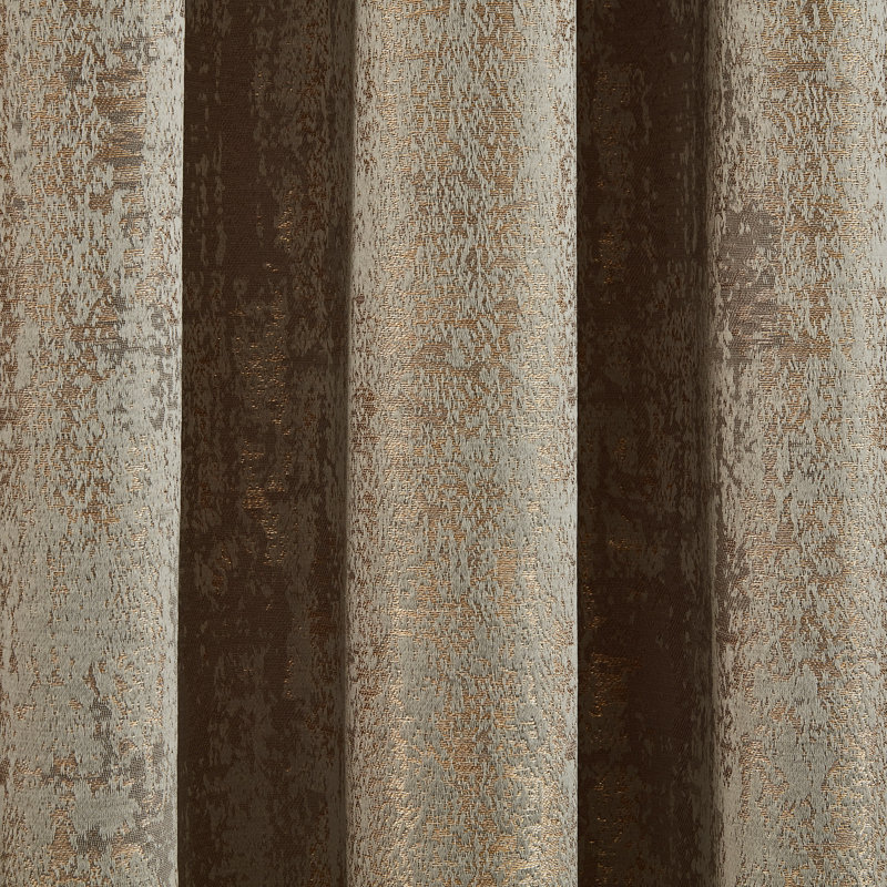 Roma Eyelet Room Darkening Curtains, Truffle, 228cm Width x 228cm Drop