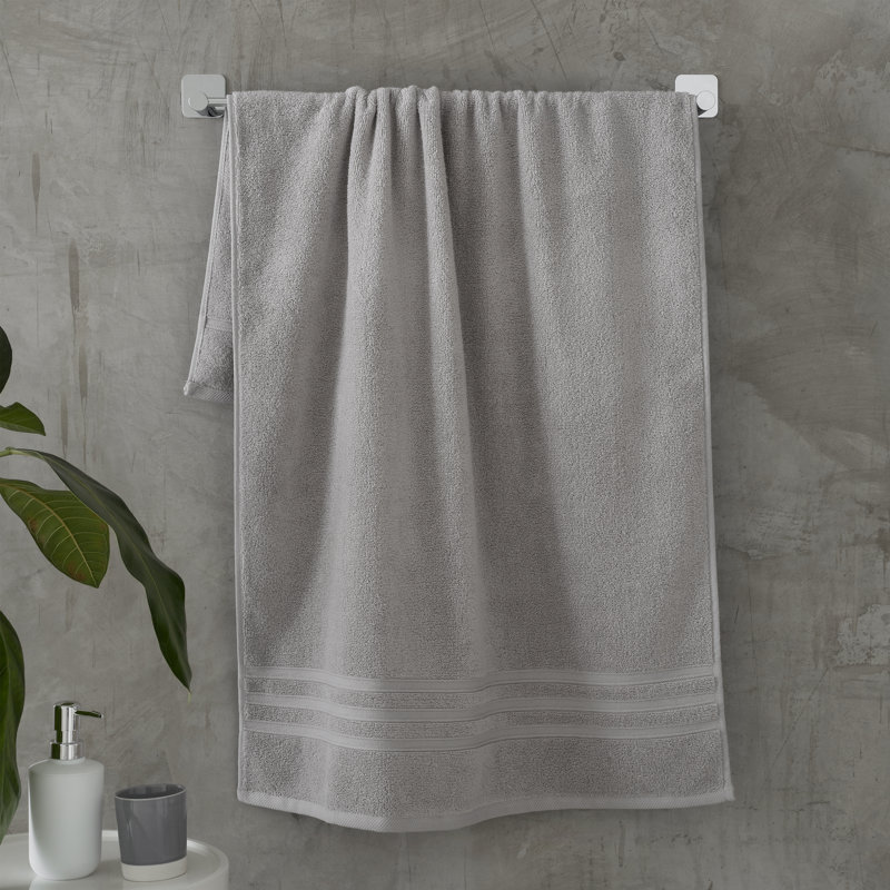 Zero Twist 100% Cotton Bath Sheet Towel, Silver