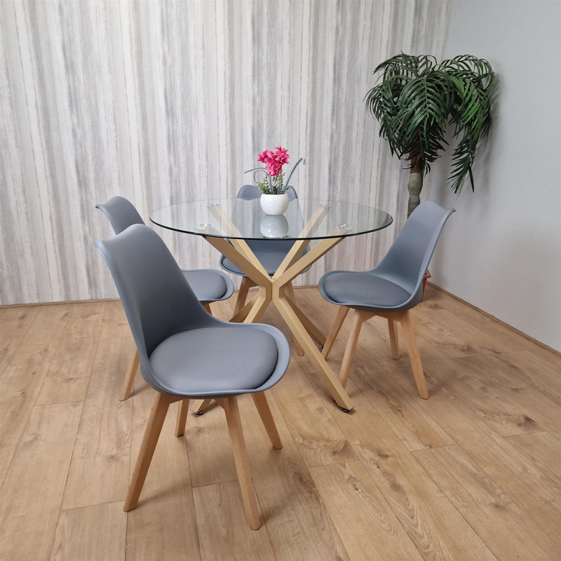 Periheli 4 - Person Dining Set, Gray