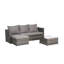 Canapé modulaire d'extérieur en tissu 3 pièces-723580518