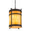 Lustre cylindrique 6 lumières lanterne Cathryn