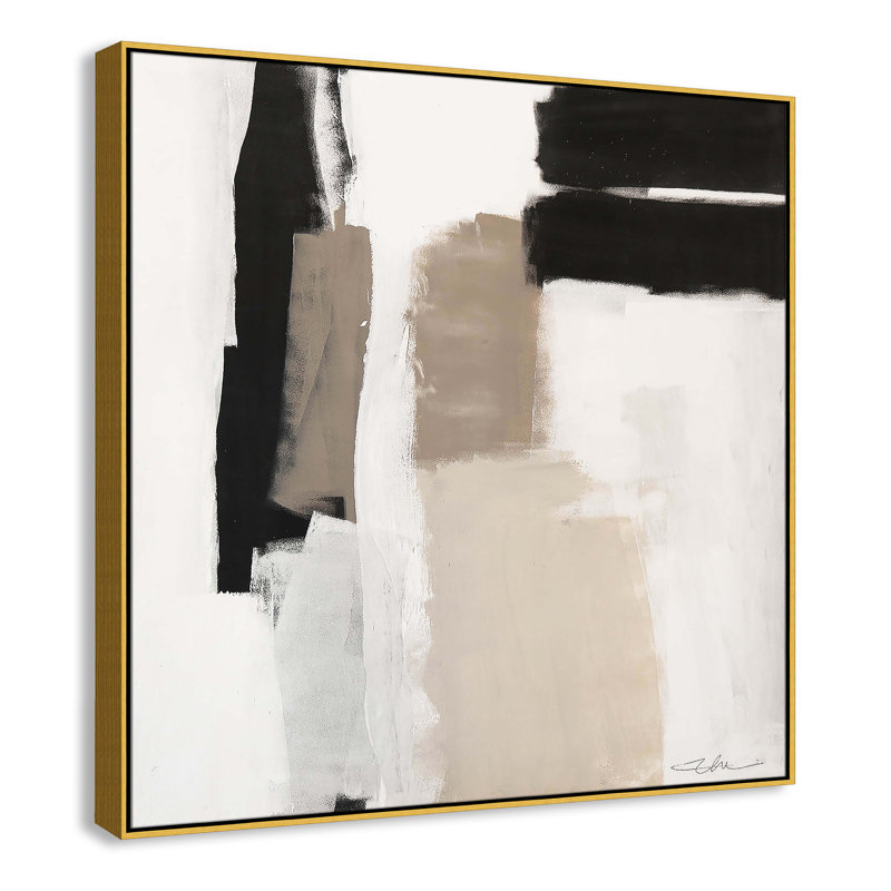 «Earth Scapes II-A» par Casa Fine Arts, H 46,5 po x l 46,5 po x P 2 po, Cadre flottant doré