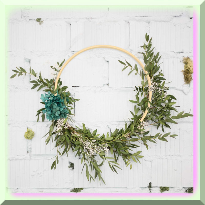 Eco-Friendly Bamboo Floral Hoops 6 Pack