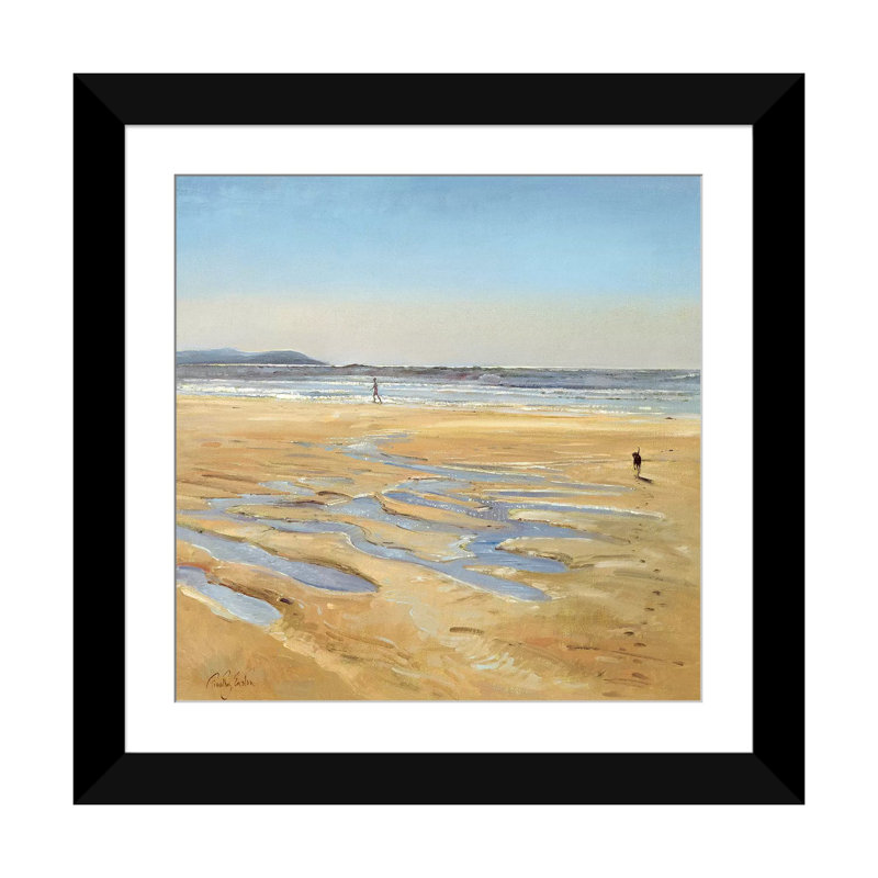 « beach poussettes », impression sur toile, H 16 po x l 16 po x P 1 po, Papier d'art encadré noir, Blanc