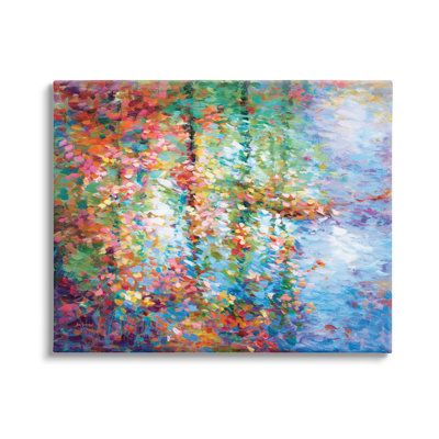 " Abstract Leaves Colorful Reflections " by Leon Devenice