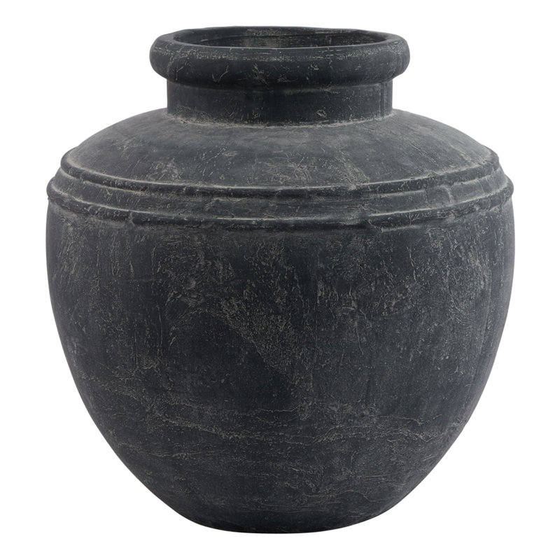 Marina Handmade Ceramic Urn Planter, 39cm H x 37cm W x 37cm D, Grey