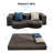 Queen Faux Leather Folding Sofa Bed with Memory Foam-937189798