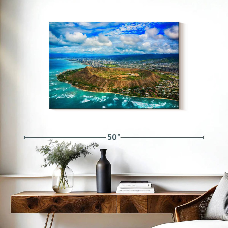 Gillard Diamond Head Hawaii, H 24 po x l 36 po