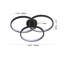 20" modern black led ceiling light, 3-ring flush mount fixture for living room, bedroom, or dining room, sleek and energy-efficient design, easy installation