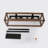 Brown 6-Light Dimmable Kitchen Island Rectangle Chandelier Lighting Fixture