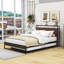 Lit plateforme en métal et bois avec lit gigogne simple Maroma-844986450-844986451