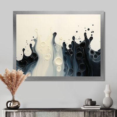 Drip Painting Wave Rhythmic Splashes Of Serenity - Drip Painting Wall Art