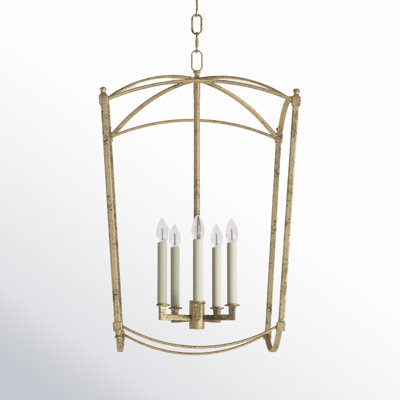 Olive 5 - Light Dimmable Lantern Geometric Chandelier