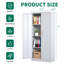 Armoire de rangement en métal 71 po H, armoire à outils verrouillable en acier avec portes et 3 tablettes réglables, armoires hautes pour systèmes de rangement de garage-866700500