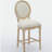 Solid Wood Bar stools Set of 2, Classic French Country Wooden Barstools with Upholstered Seating