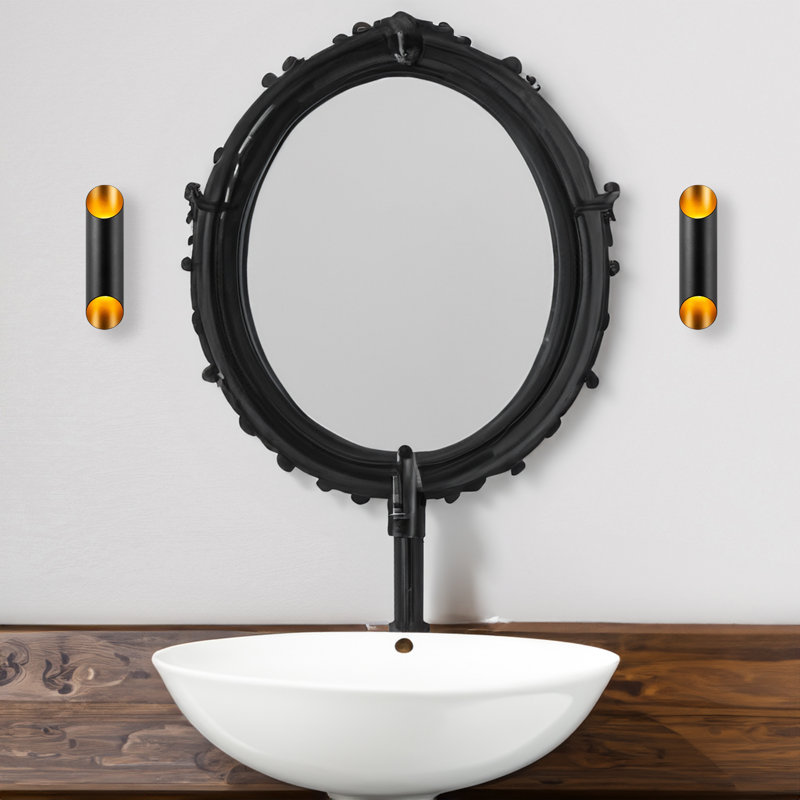 Kashara Armed Sconce, Gold/Matte Black