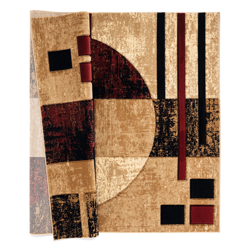 Merito Abstract Indoor Rug, Rectangle 1'10" x 2'8"