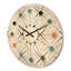 Horloge murale géométrique en bois à motif abstrait minimaliste III-63893063